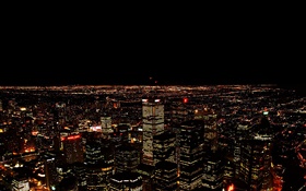 市の夜景は、星のように点灯します HDの壁紙