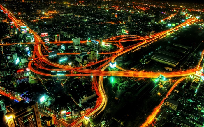 都市交通、ライトライン、美しい夜 壁紙 ピクチャー