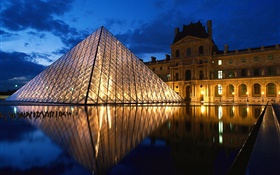 ガラスのピラミッド、フランス、ルーブル HDの壁紙