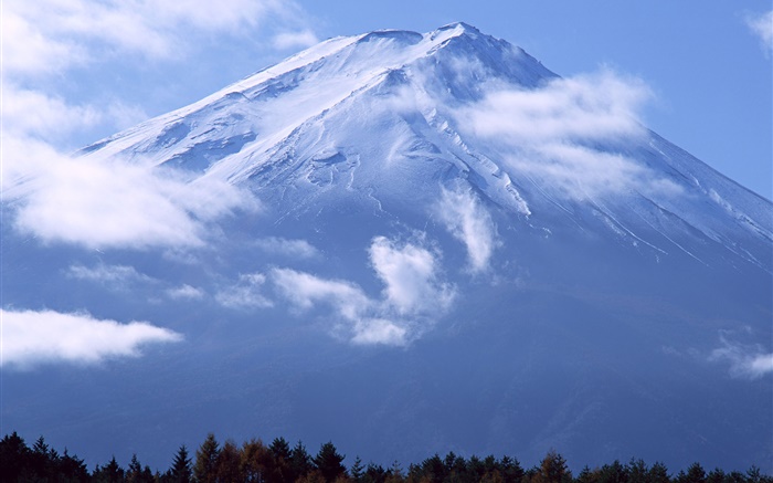 グレート山、富士山、雲、日本 壁紙 ピクチャー