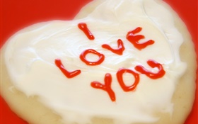 私はあなたを愛し、クリームケーキ HDの壁紙