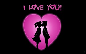 私はあなたを愛し、甘いキス HDの壁紙