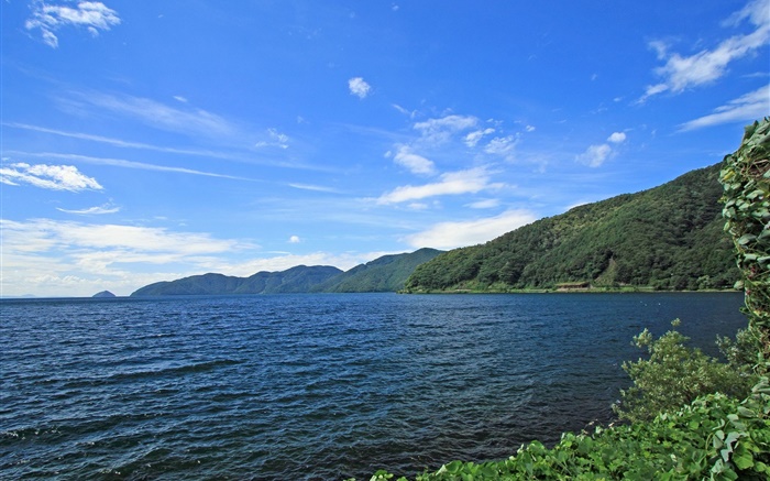 北海道の風景、海岸、海、島、青空 壁紙 ピクチャー