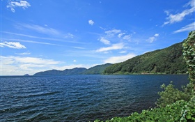 北海道の風景、海岸、海、島、青空 HDの壁紙
