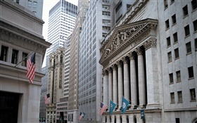 ニューヨーク証券取引所、高層ビル、USA HDの壁紙