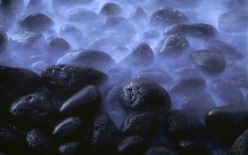 小石、水、夜明け HDの壁紙