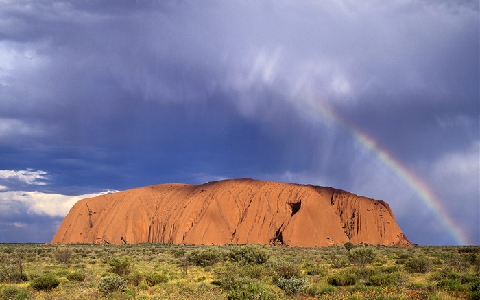 岩の山 草 砂漠 オーストラリア Hdの壁紙 風景 壁紙プレビュー Ja Hdwall365 Com