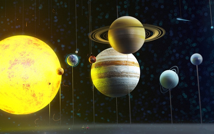 太陽系の惑星、スペース、モデル 壁紙 ピクチャー