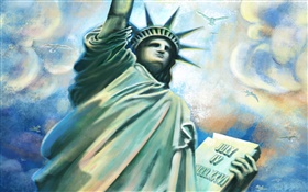 リバティーのアメリカ像、アート写真 HDの壁紙