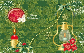 ベクター設計、メリークリスマス、光、キャンドル、葉 HDの壁紙