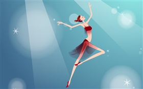 ベクトルの女の子美しいダンス HDの壁紙
