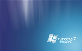 Windows 7のプロフェッショナル、抽象的な青