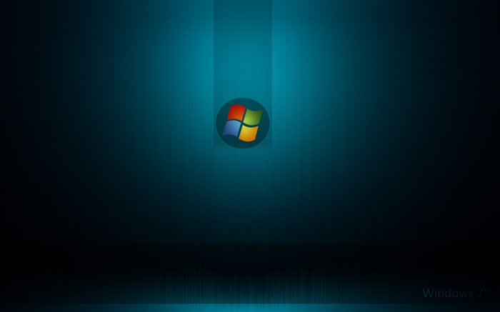 Windows 7のシステム、濃い青色の背景 壁紙 ピクチャー