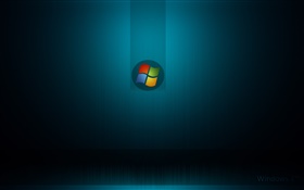 Windows 7のシステム、濃い青色の背景 HDの壁紙