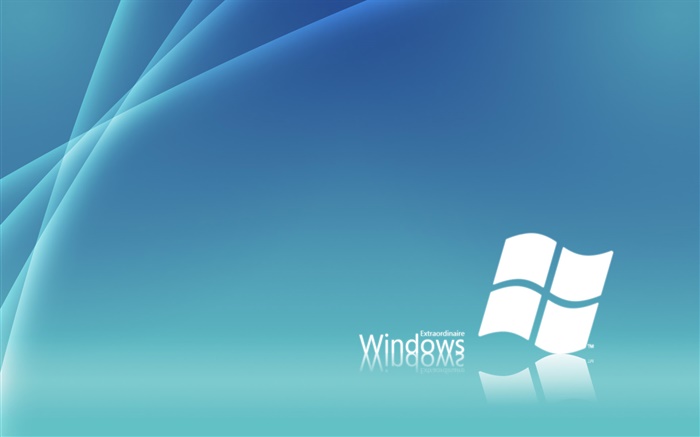 Windows 7の白と青、創造的な背景 壁紙 ピクチャー