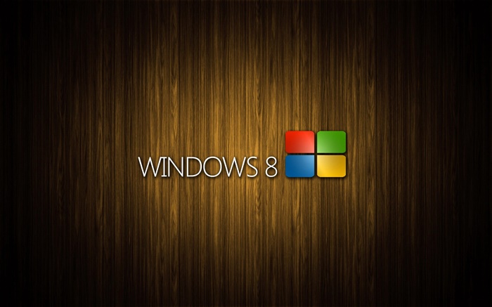 Windows 8のシステムのロゴ、木材の背景 壁紙 ピクチャー