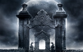魔女の城ゲート、ムーン、創造的なデザイン