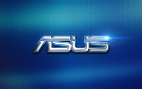 Asusのロゴ、青の背景