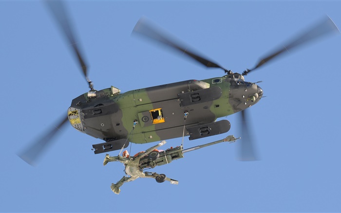CH-147チヌーク、軍の輸送ヘリコプター 壁紙 ピクチャー