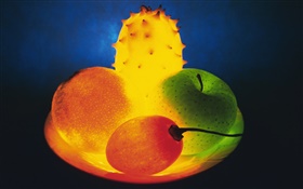 光果物、オレンジ、キューカミスのmetuliferus、ツリートマト、リンゴ HDの壁紙