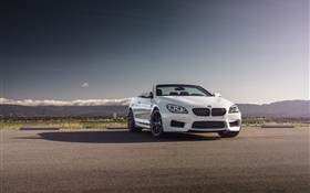 BMW M6コンバーチブル白い車 HDの壁紙