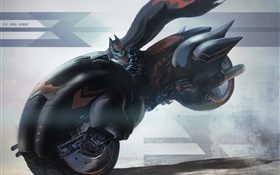 バットマンに乗るオートバイ、スピード、芸術の描画 HDの壁紙