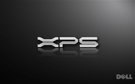デルのXPSロゴ、黒の背景 HDの壁紙