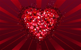 ハッピーバレンタインデー、愛の心、ベクトル HDの壁紙