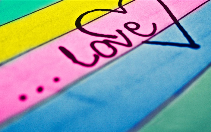 愛、カラフルなボードの背景 壁紙 ピクチャー