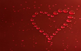 心臓、水滴が大好き HDの壁紙