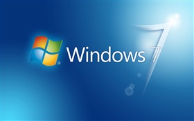 Windows 7の青い背景、グレア HDの壁紙