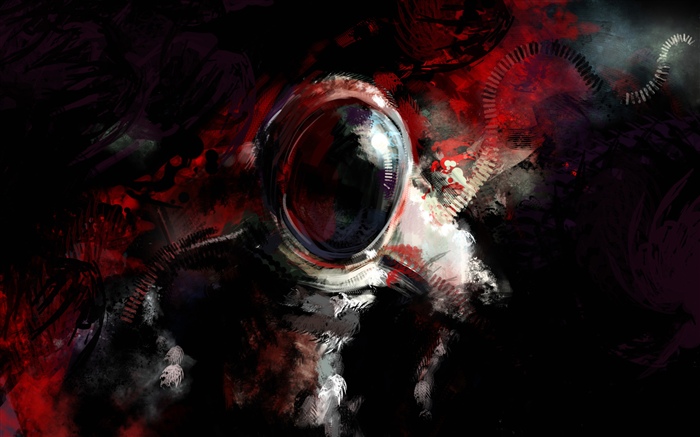 神秘的な宇宙飛行士、アートファンタジー 壁紙 ピクチャー