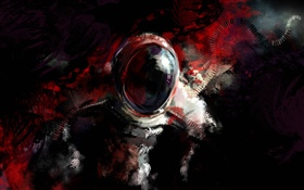 神秘的な宇宙飛行士、アートファンタジー HDの壁紙