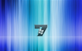 Windows 7、青いストライプの背景 HDの壁紙