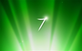 Windows 7の緑色のストライプの背景 HDの壁紙