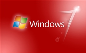 Windows 7の赤い抽象的な背景 HDの壁紙