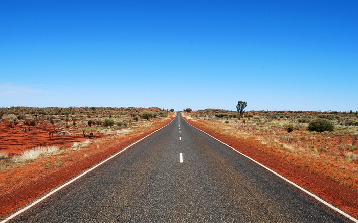 オーストラリア、道路、青い空 壁紙 ピクチャー