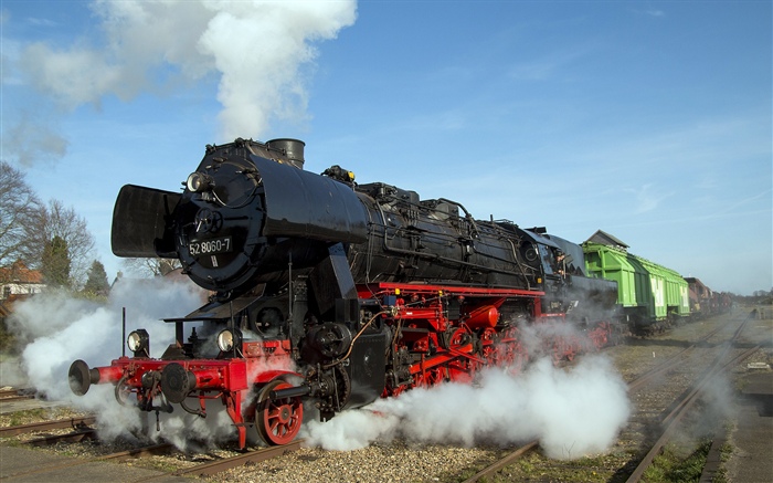 古い電車、煙、蒸気 壁紙 ピクチャー