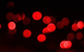 赤い光の輪、黒の背景 HDの壁紙