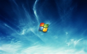 Windowsロゴ、青い空 HDの壁紙